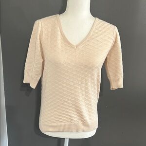 Ella Moss Pale Pink Knit 3/4 Sleeve Shirt